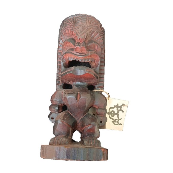 Tiki Polynesia Collection by Chiefly Co. "Love Tiki" Hawaiian Statue. - Picture 6 of 7